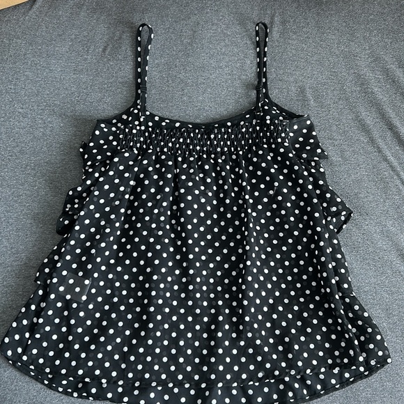 Bongo Spaghetti Strap Polka Dot Blouse - Picture 2 of 6